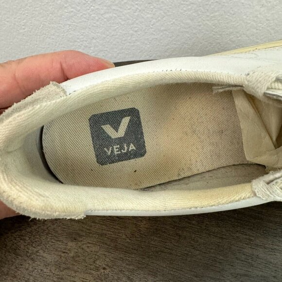 Veja Esplar Women's‎ White Low Top Lace Front Leather Sneaker Shoe US 6 EU 37 - Picture 11 of 14